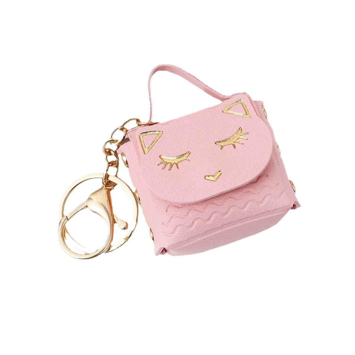 Cat Head New Zero Wallet Trendy Car Bag Couple Keychain Small Pendant