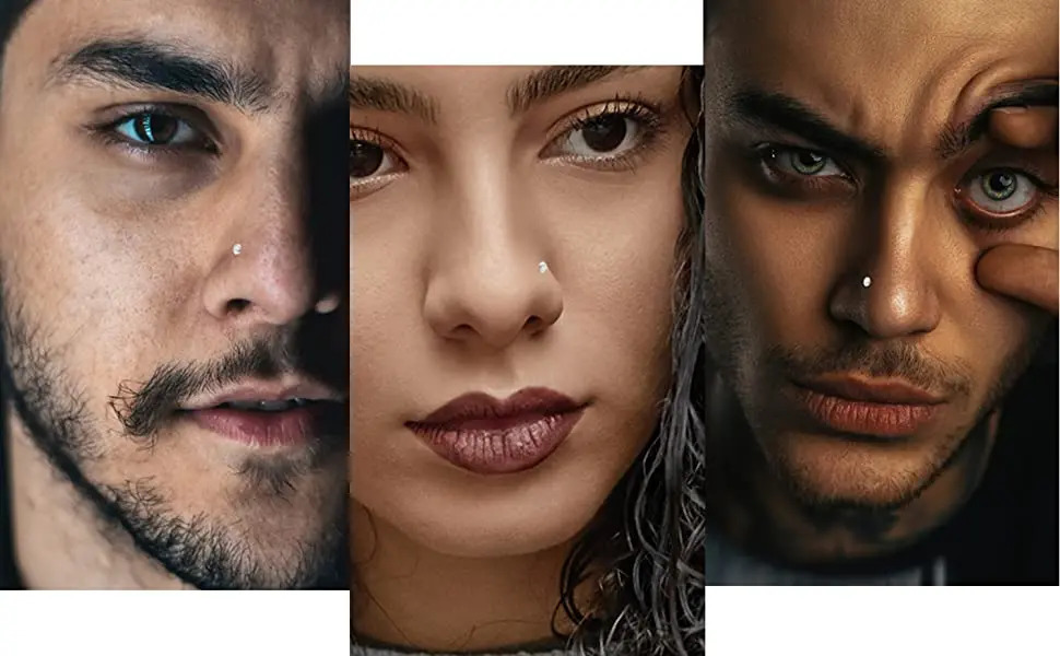 4060PC Set Fashion Crystal C Shape Nose Ring Stainless Steel Multicolor Bend Stud for Women Aro Nariz Anneau Nez Piercing 241125