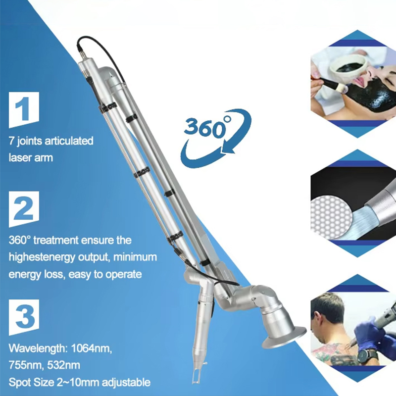 532nm q-switched 755nm Pico Yag-Laser-Nd Tattoo Removal Skin Rejuvenation Freckles Treatment Machine For Sale