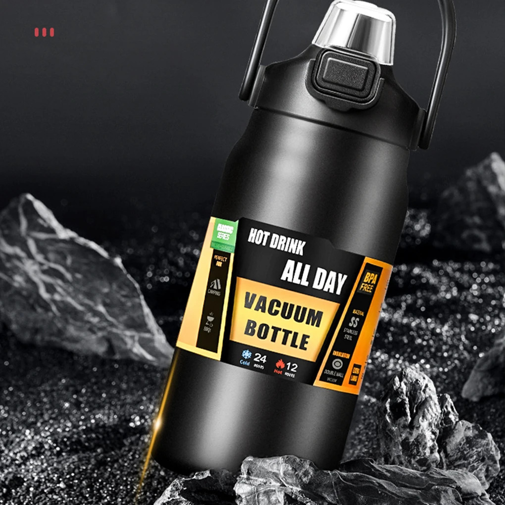 Cold and Thermos with Straw 304 Stainless Steel Thermal Mug Tumbler Vacuum Flasks Coffee Cup Sports Water Bottle 241128 W260226