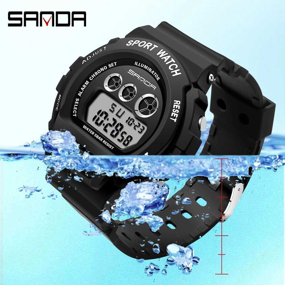 Sanda Outdoor Sports Mens D Digital Mens Waterproof Watch Alarm Clock Timing Mens Clock Relogio Mascino M241128