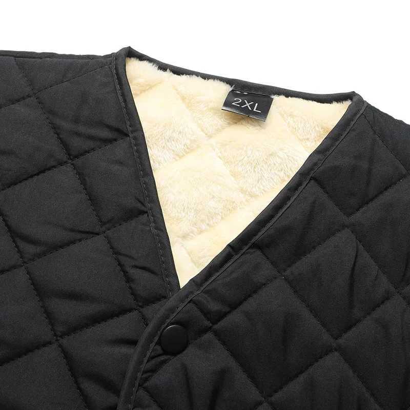 Men's Down Parkas Mens Winter New Men Fashion V-Neck Vest Warm Thickened Jacket Youth Sleeveless Athletic Vest Fishing Waistcoats Big Size 4XL z2