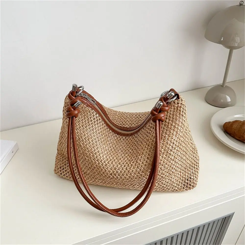 Woman bag straw bag Rattan Straw Fashion Woven Designer Large Capacity Handbag Handmade Braid Shoulder Women Girls Summer Beach Tote Bag