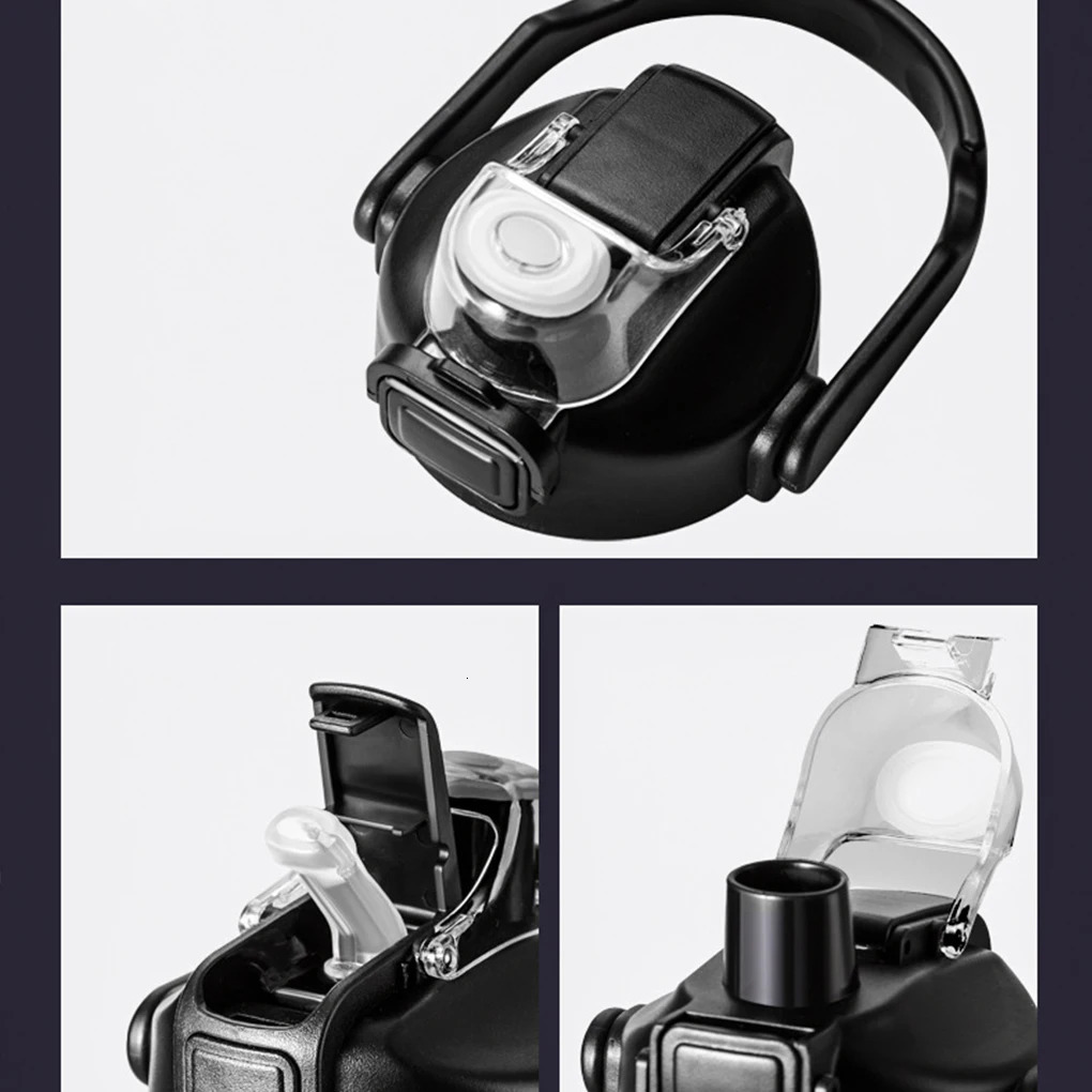 Cold and Thermos with Straw 304 Stainless Steel Thermal Mug Tumbler Vacuum Flasks Coffee Cup Sports Water Bottle 241128 W260226