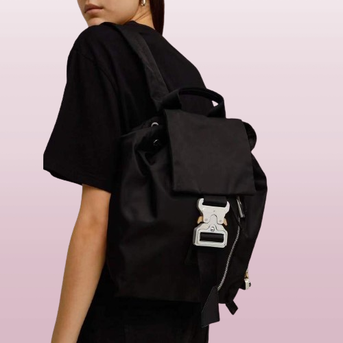 1017 ALYX 9SM TANK Nylon Men039s Shoulder Bag and Backpack Black Fashion Rucksack Bags6855618