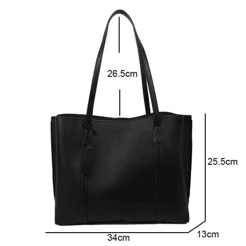 Vintage Solid PU Handbag | hot Women's Large Capacity Underarm Bag for Commute & Travel