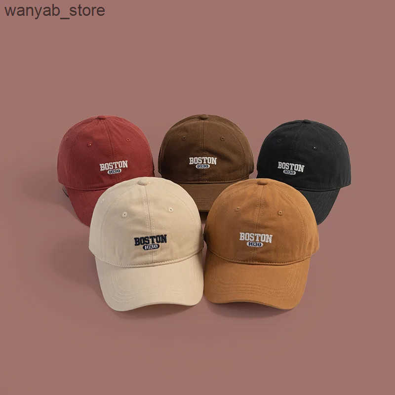 Ball Caps Embroidered baseball cap casual solid color dad hat breathable and adjustable sun hat suitable for womens daily use L240910