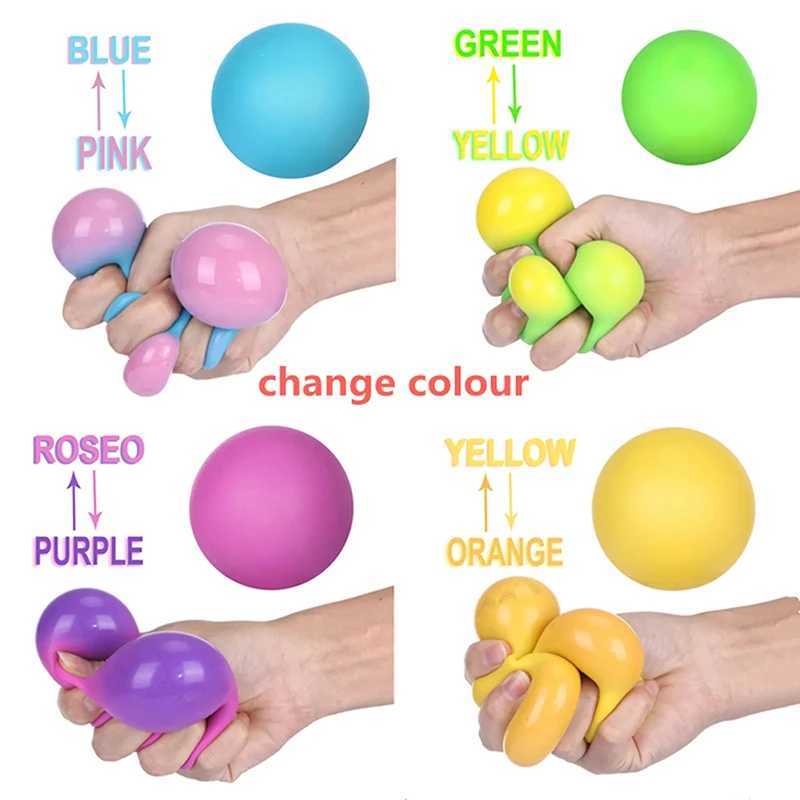 Colorful Vent Ball Safe Squeeze Fidget Toy Able Anti-stress Ball TPR Colored Vent Ball Toy Squeezing Toys Relieve StressXJ241129