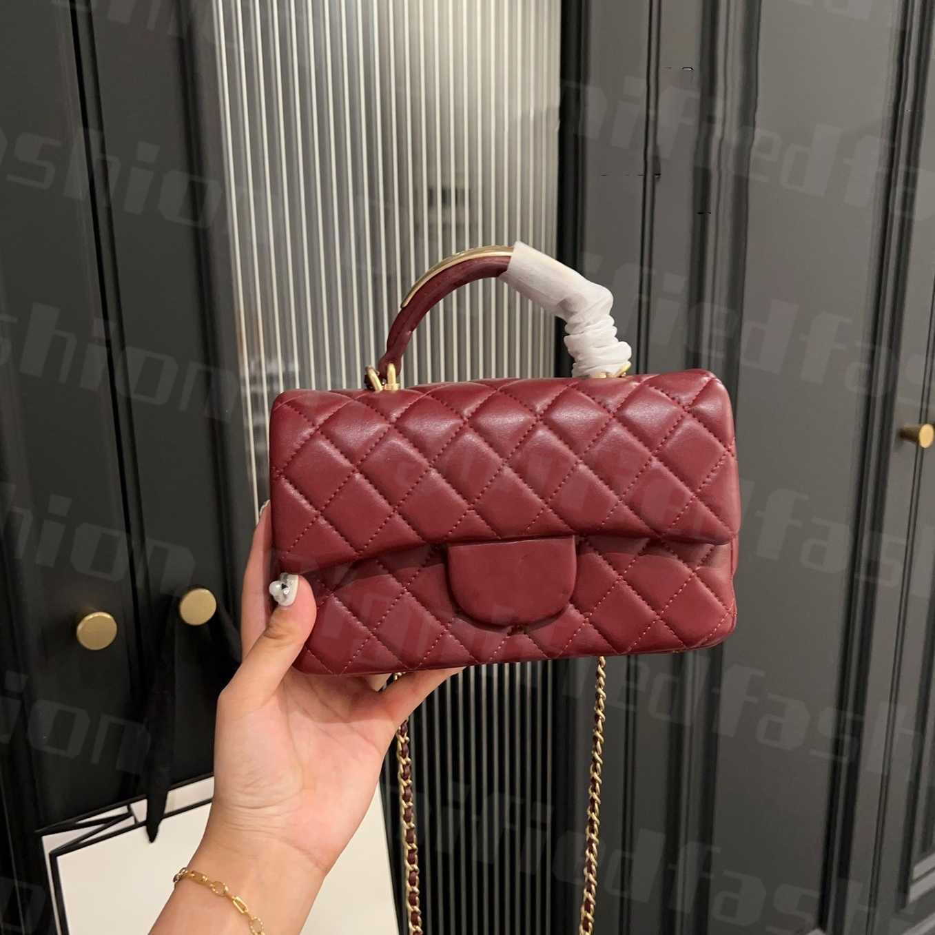 luxury handle little shoulder bag mini crossbody designer caviar lambskin cc letter black white chain bag woman bag Crossbody bags s genuine Leather forStylish bags