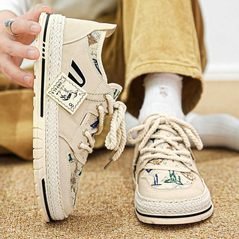 Mens shoes new summer mesh breathable anti slip wear-resistant construction site work and leisure board shoes mens sports trendy shoes M241129