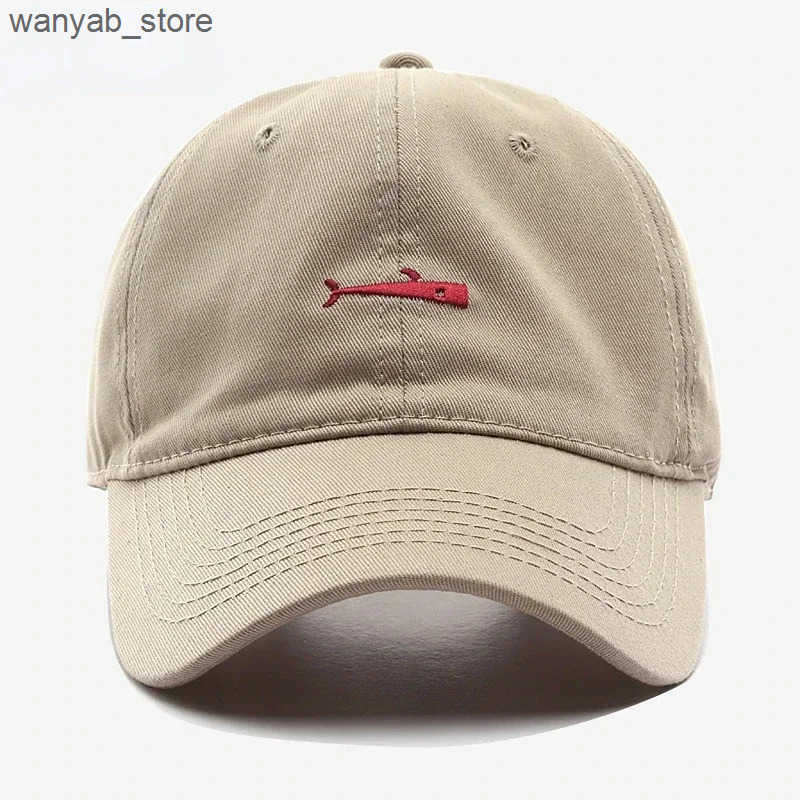 Ball Caps Mens Hip Hop Hat Fish Embroidery Japanese Style Harajuku Baseball Hat Button Dad Hat Womens Set Hat Beige White Khaki Grey L240910