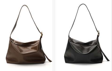 LEMON KOKO One Shoulder Armpit Simple And Versatile High-Capacity Temperament Fashion Niche Cowhide Women Bag