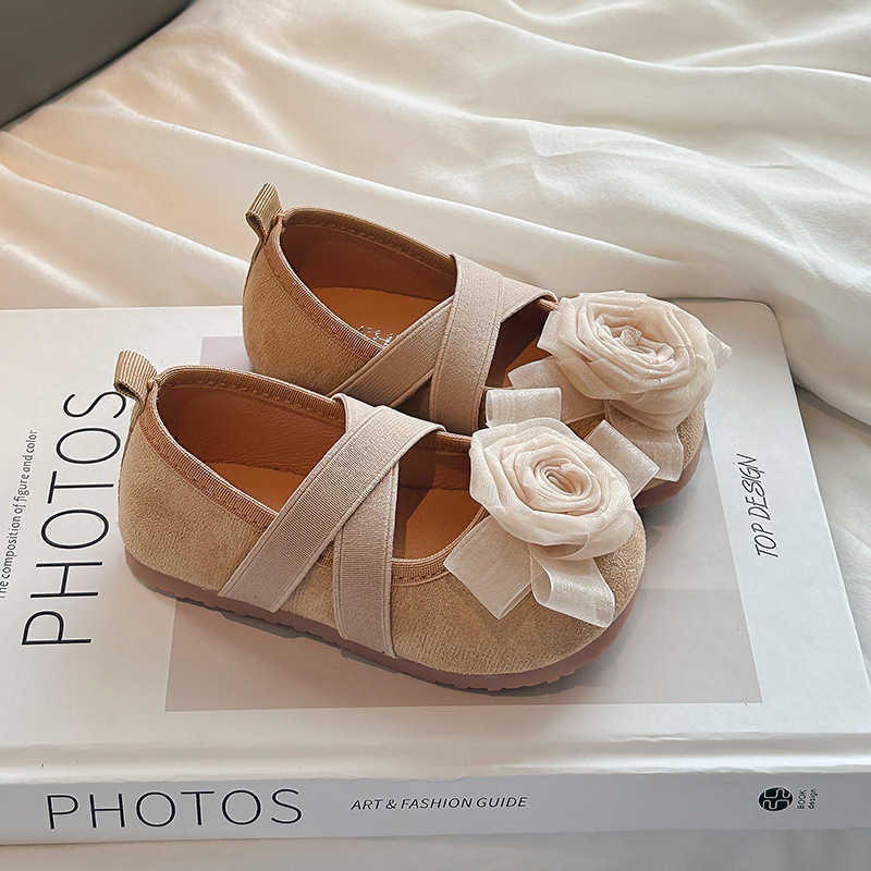 Kids Shoes Girls Shoes Flower Princess Shoes Retro Girls Dress Shoe Mary Jane Girls W240829