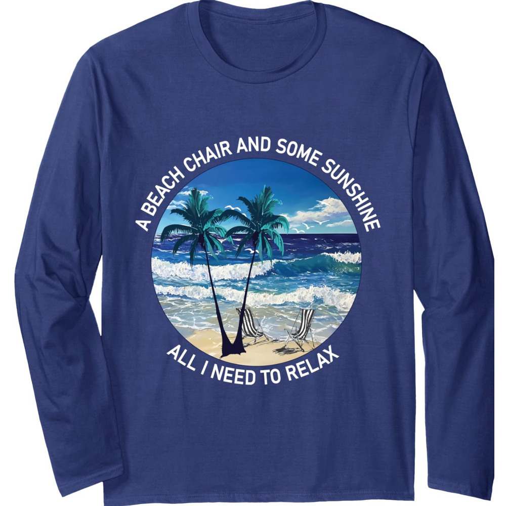 Long Sleeve Shirts for Men Life Is Really Good Coconut Palm Trees Retro Tropical Summer Long Sleeve Streetwear Casual tops clothes cool