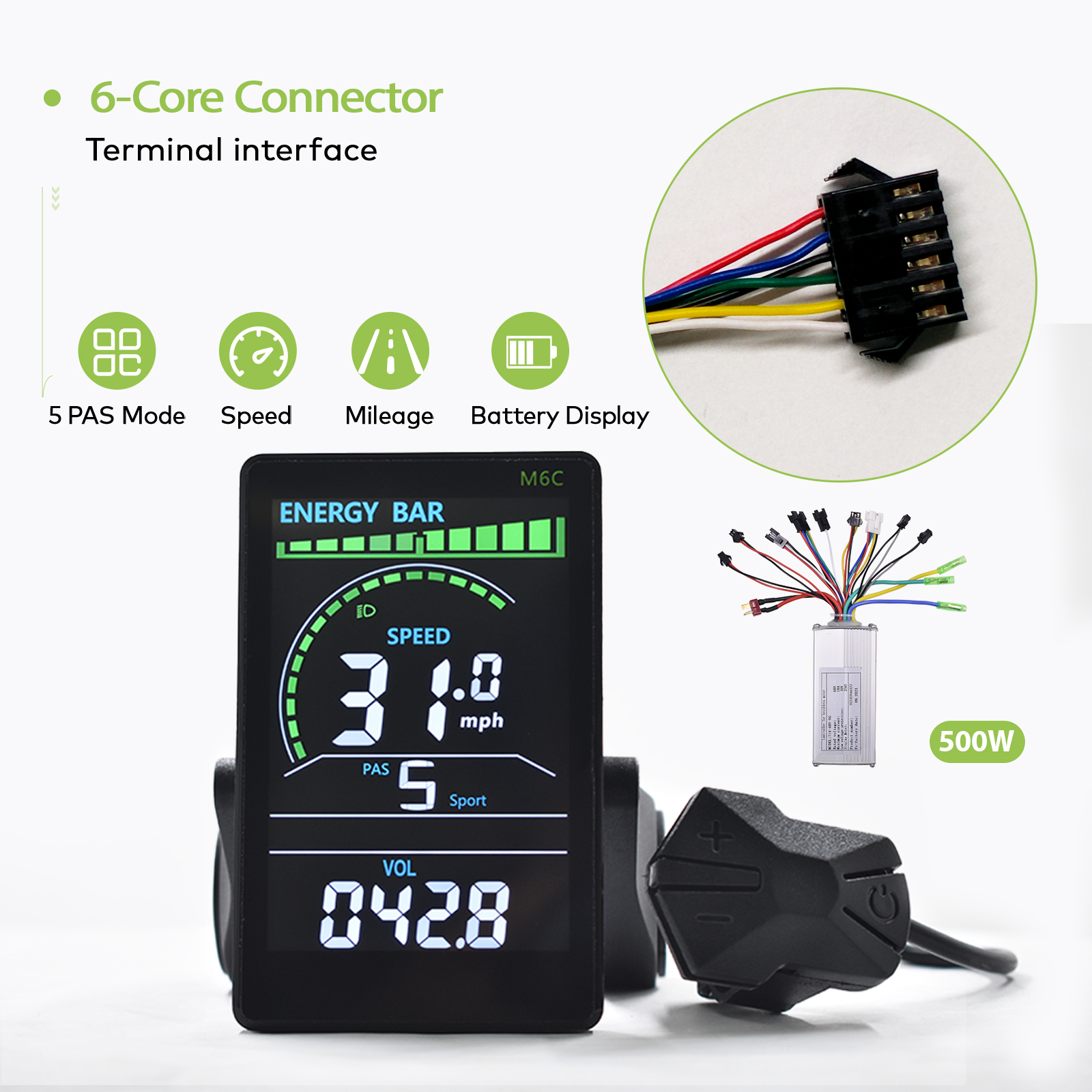 Electric Bike Kits for Enhanced Performance - Includes Multi-Voltage (24V/36V/48V) Battery Controller & Integrated Digital Display