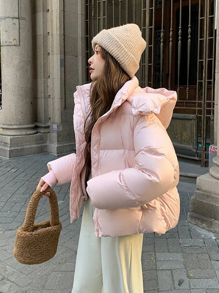 New Waterproof Down Cotton Padded Hooded Short Women's Winter Clothes Korean Style Puffer Jacket Coat Outwear Female
