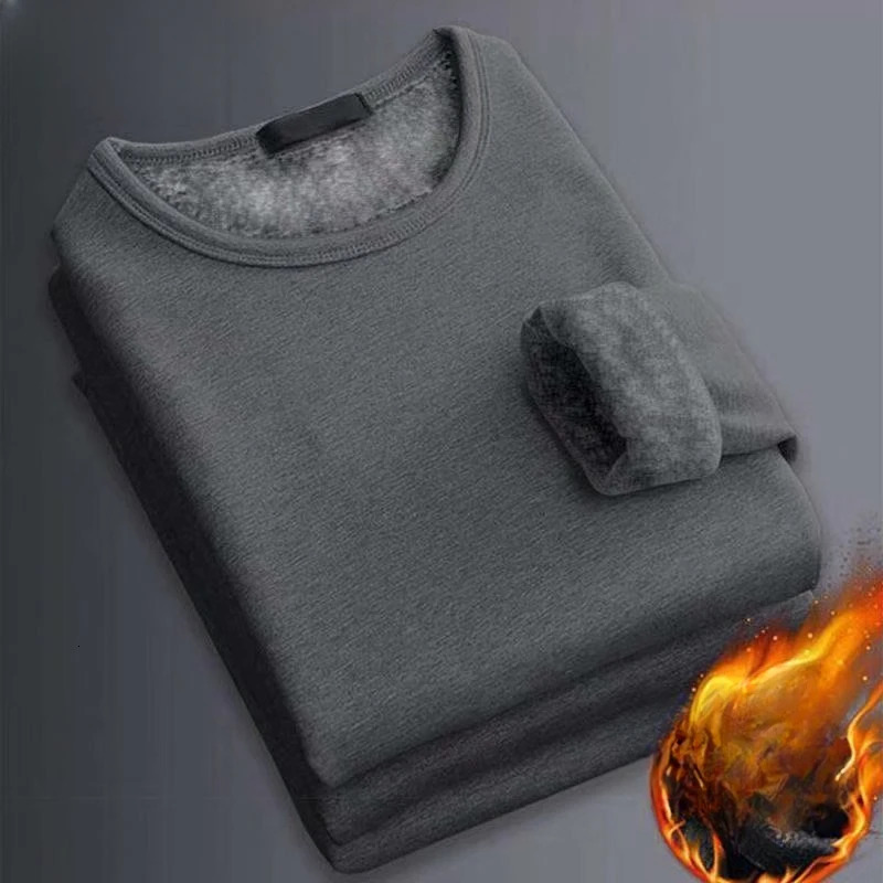 Mens Underwear Thick Shirt Long Sleeve Mens Underwear 241122