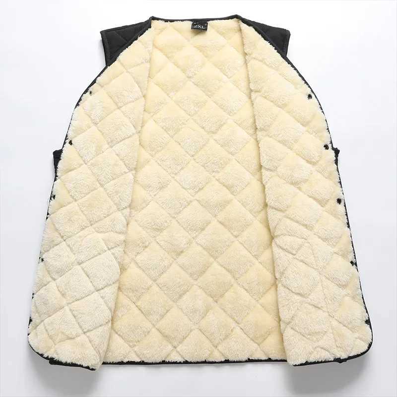 Men's Down Parkas Mens Winter New Men Fashion V-Neck Vest Warm Thickened Jacket Youth Sleeveless Athletic Vest Fishing Waistcoats Big Size 4XL z2