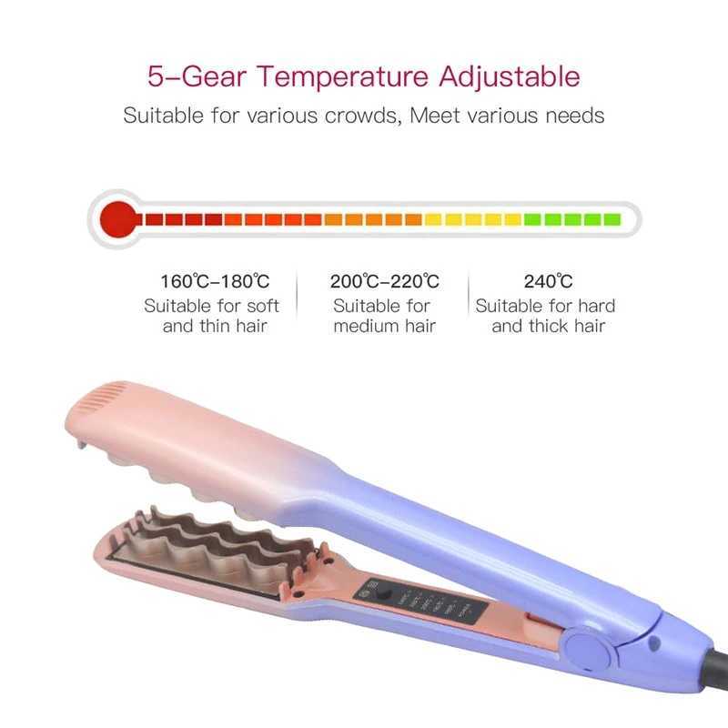 Fast Volume Curling Iron Floating Crimping Fluffy 3D Grid Hair Curler Splint Portable High Quality Ceramic Corn Perm Styler S251013