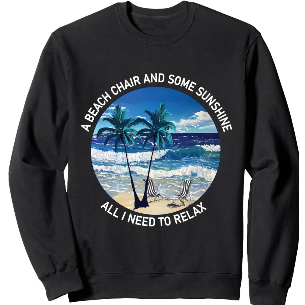 Long Sleeve Shirts for Men sweatshirt Life Is Really Good Coconut Palm Trees Retro Tropical Summer Sweatshirt T shirt Tee Streetwear Casual tops cloth