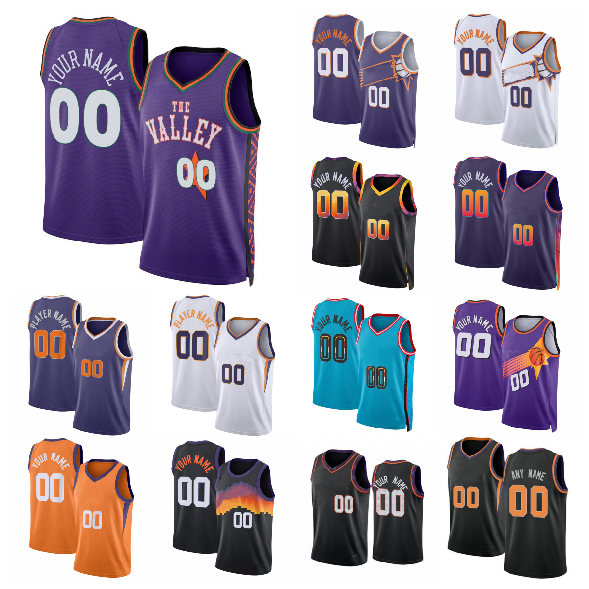 Suns Basketball Jersey Kevins Durant Devins Booker Bradley Beal Tyus Jones Graysons Allen Josh Okogie Royce O'Neale Jusuf Nurkic Ryan Dunn Monte Morris City Youth