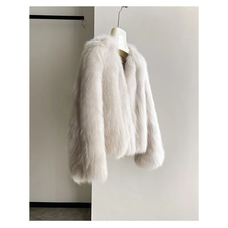 Womens Faux Fur Coat Short Jackets Long Sleeve Fluffy Lady Outwear Covered Button Women Streetwear N11071 241121Z