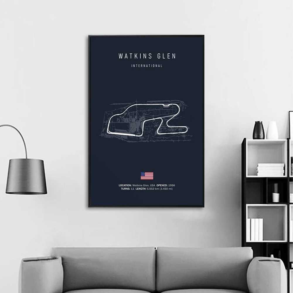 F1 Imola Monaco Circuit Canvas Painting Forla F1 Wall Art Nordic Poster Aesthetics Racing Home Decoration Pictures W241128