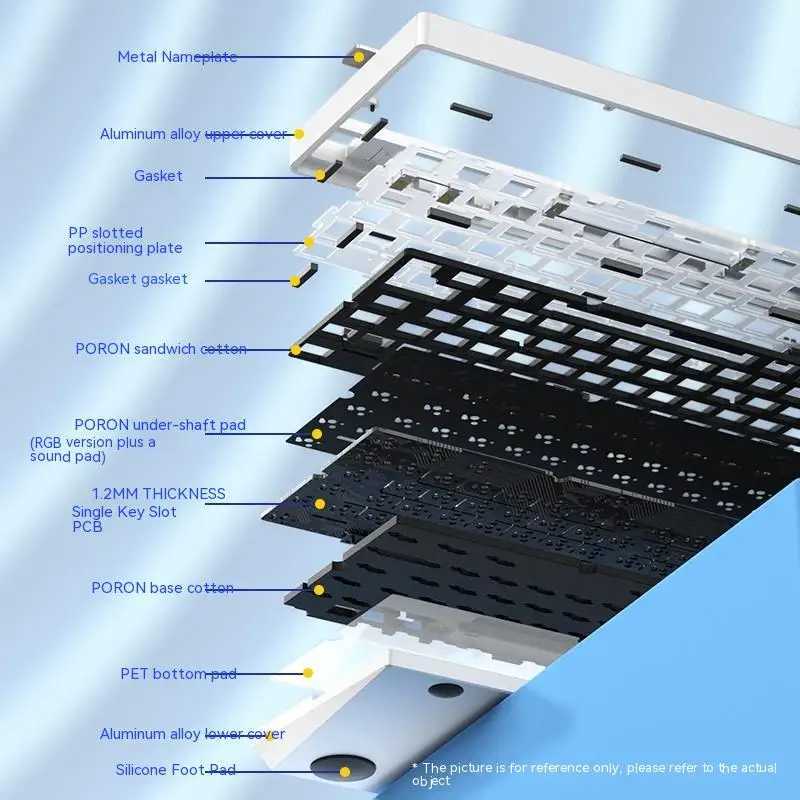 LEOBOG Hi75 75 75% custom bare board keyboard wire aluminum keyboard kit RGB backlight pad structure game grade metal base Y241126