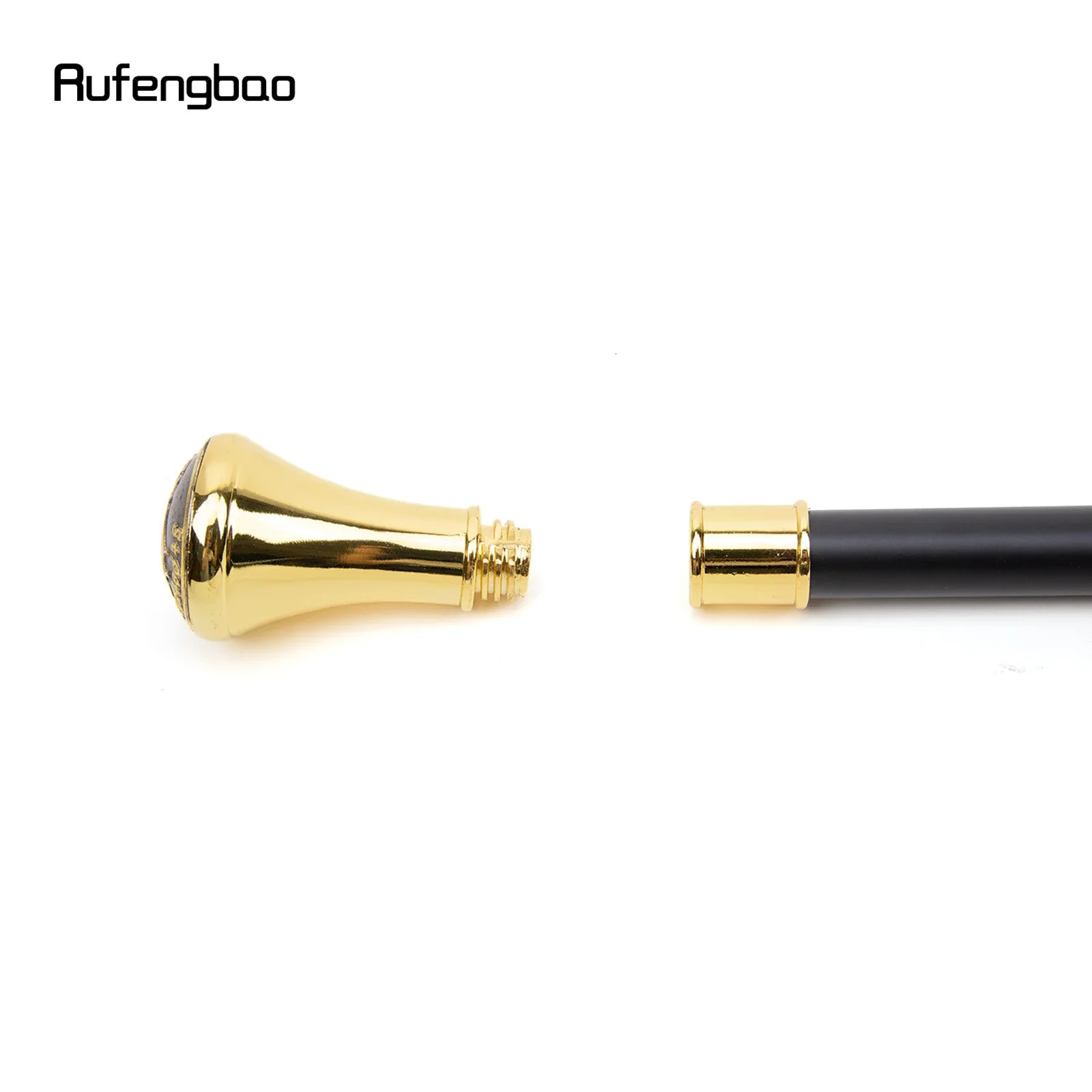 Golden Freemasonry Freemasons VG Totem Relief Walking Cane Fashion Walking Stick Gentleman Crosier Knob Walking Stick 93Cm 24