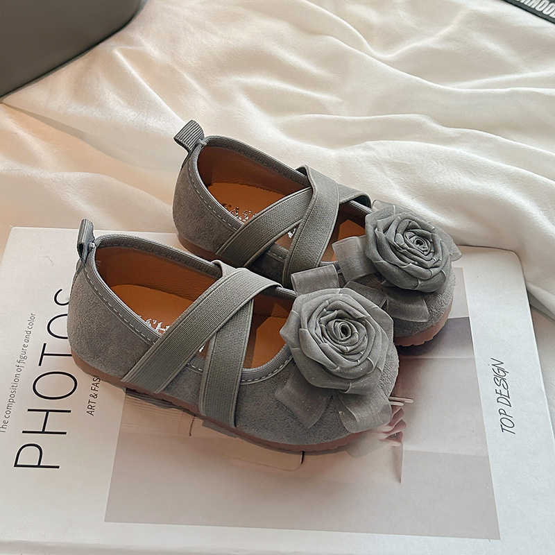 Kids Shoes Girls Shoes Flower Princess Shoes Retro Girls Dress Shoe Mary Jane Girls W240829