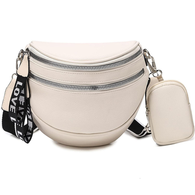 New Wide Shoulder Belt Waist Bag Trendy And Fashionable Single Shoulder Women's Bag Crossbody Handbag Chest Bag