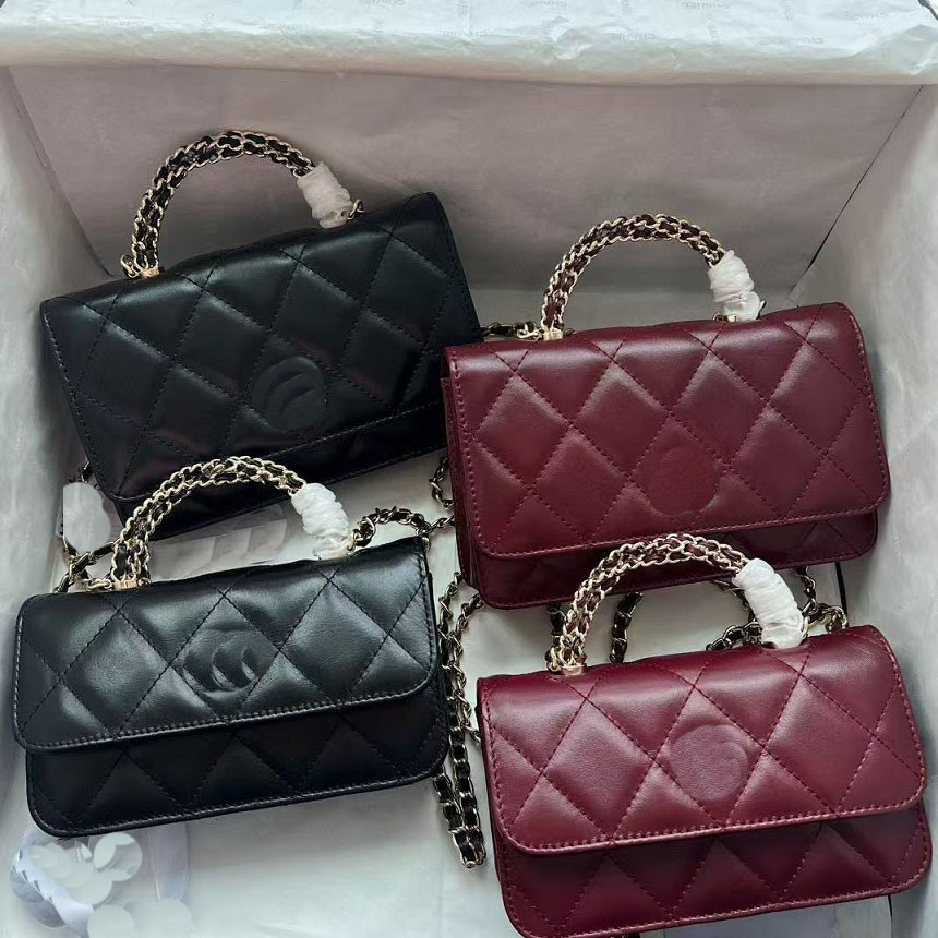 2024 cf woc Cosmetic Bags & Cases Handbag Luxury Women's Fashion Bag Logo Fashion Steam Engine Classic Hand Shoulder Diagonal Straddle Bag Shopping Bag
