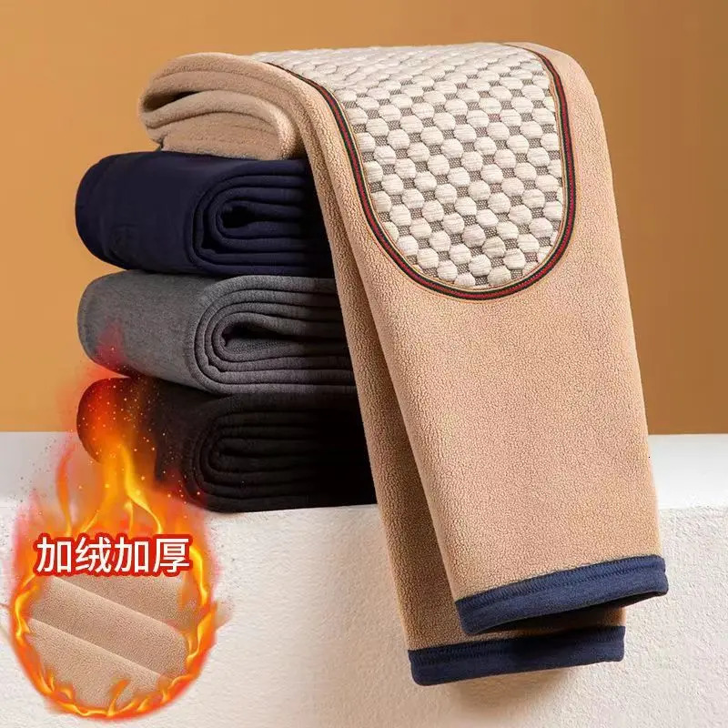 High quality winter mens underwear mens pants pants warm wool thick long John mens elastic tight pants 241122