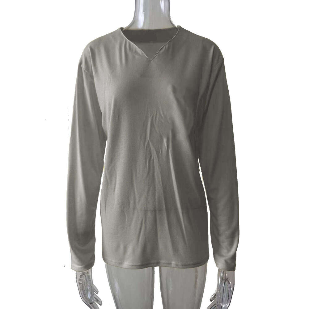 New Plus Size Sports T-Shirt For Men, Elastic Long Sleeved Autumn V-Neck Trendy Clothing, Fashionable And Casual Temperament B1