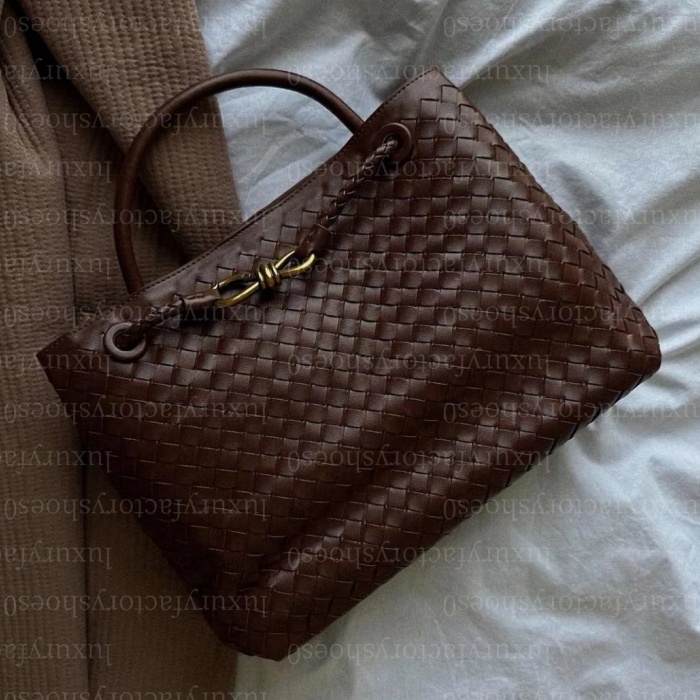 Top Quality Designer Andiamo Bag Tote Bag Designer Weave Bag Bow Buckle Purses Designer Bag Women Large Shopping Bag Shoulder Crossbody Bag Handbag