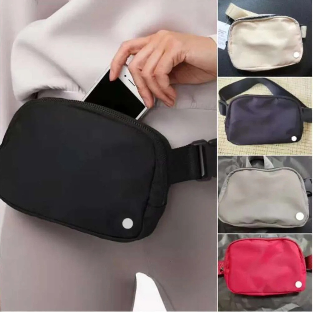 Yoga wristlet clutch lemond keychain yoga gym mini Designer Luluunes purse detachable zipper wrap around wrist guard wallet portable Luluunes coin pink pocket bag