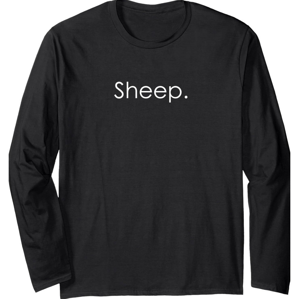 Long Sleeve Shirts for Men sweatshirt Sheep Simple Streetwear Casual tops clothes cool