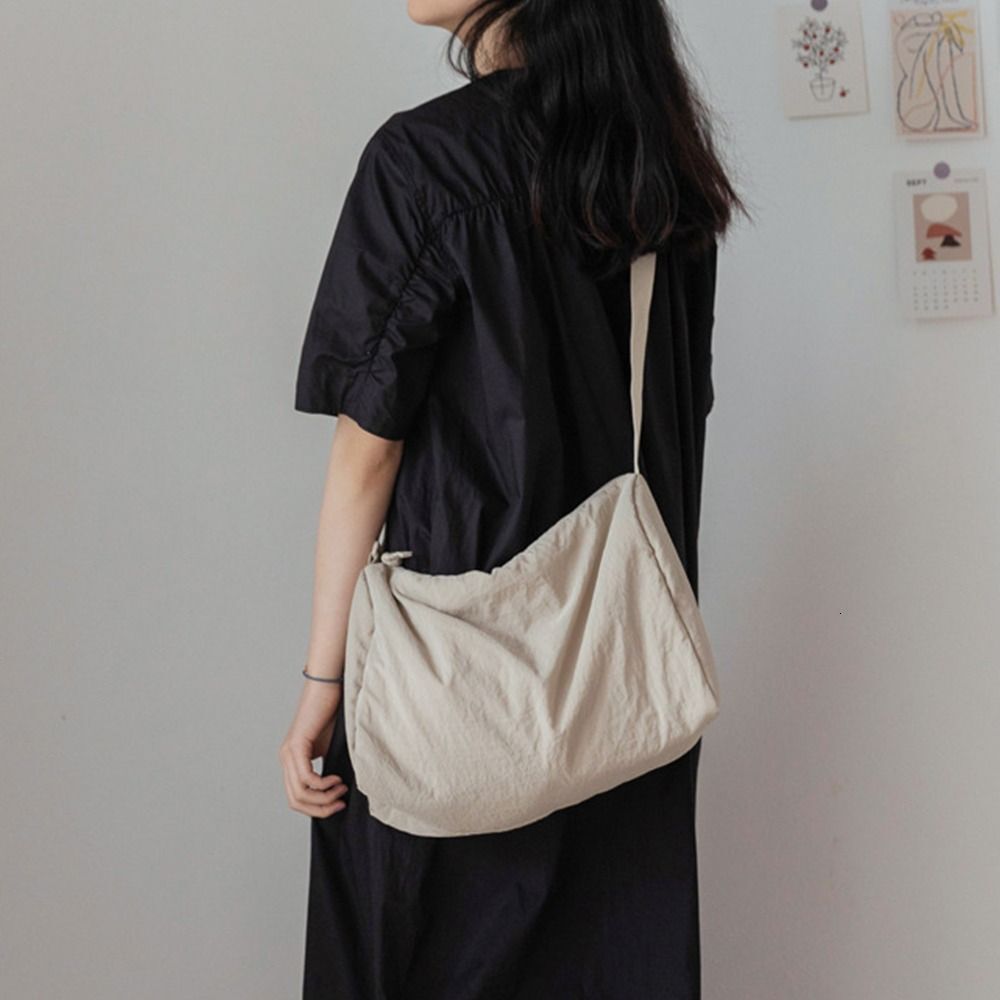 Female Multi-Purpose Messenger Student Leisure Crossbody Canvas Shoulder Soft Nylon Large Capacity Cloth Bag