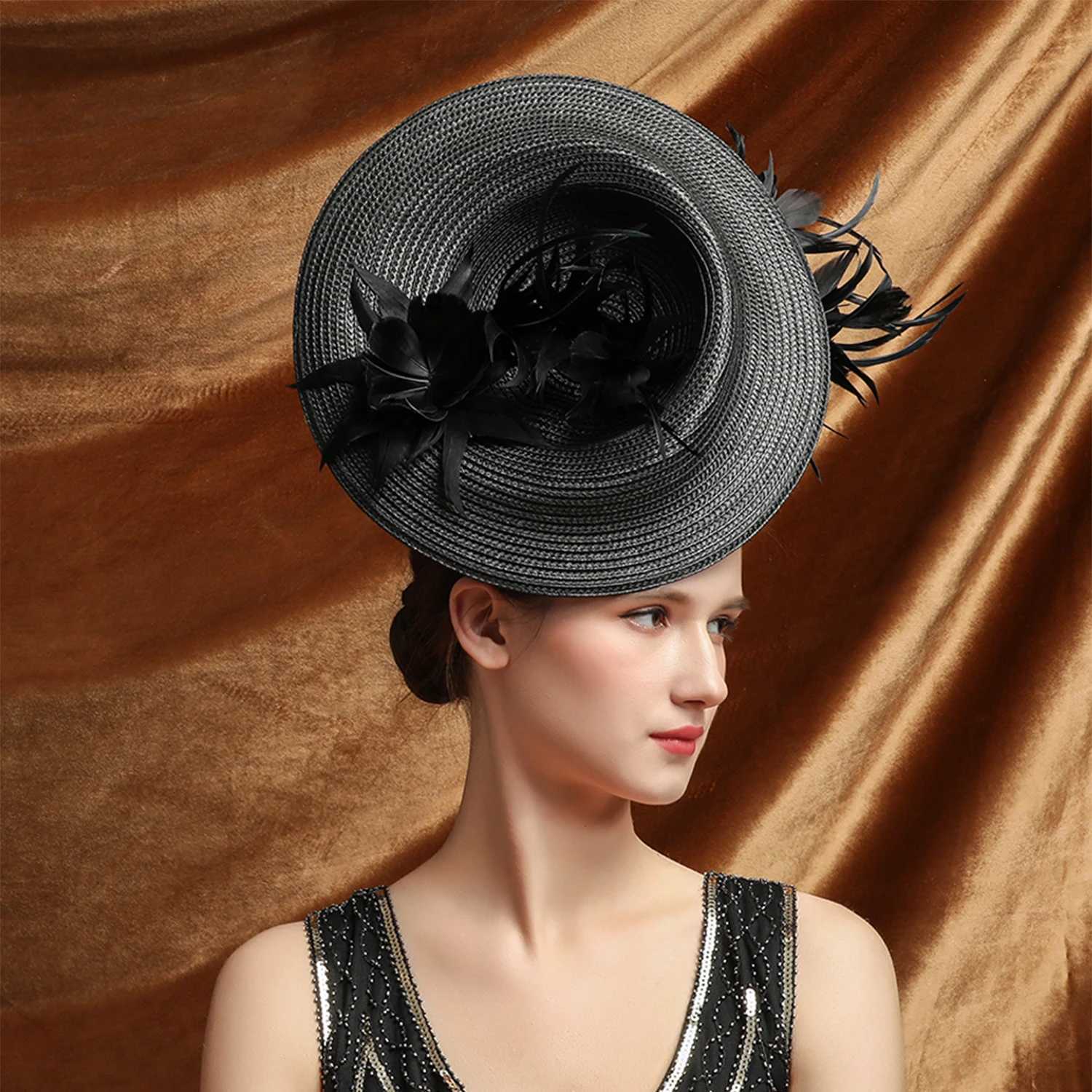 Wide Brim Hats Bucket Hats Christmas Sinamay Fascinator Perfect Wedding Hat Unique Derby Party Hat Fashion Church Hats Bride Headband Fascinators for 