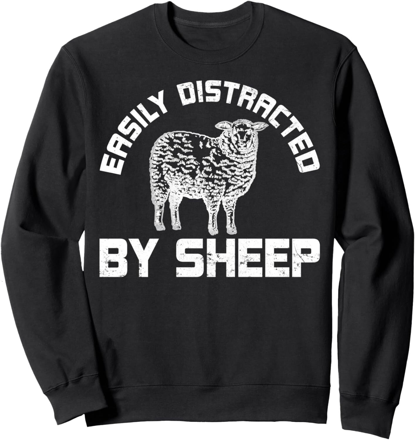 Long Sleeve Shirts for Men sweatshirt Farm Animal Vintage Gift Easily Distracted By Sheep Sweatshirt Streetwear Casual tops clothes cool