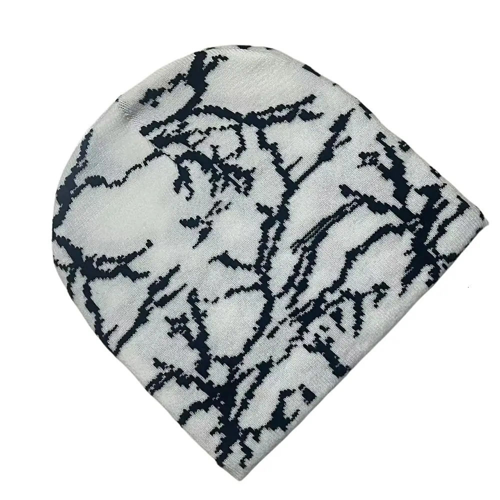 Knitting Cap Hat Men Women Beanie Bonnet Gothic Wool Acrylic Warm Casual Skullies Y2k Ins Hip Hop Cold 241125