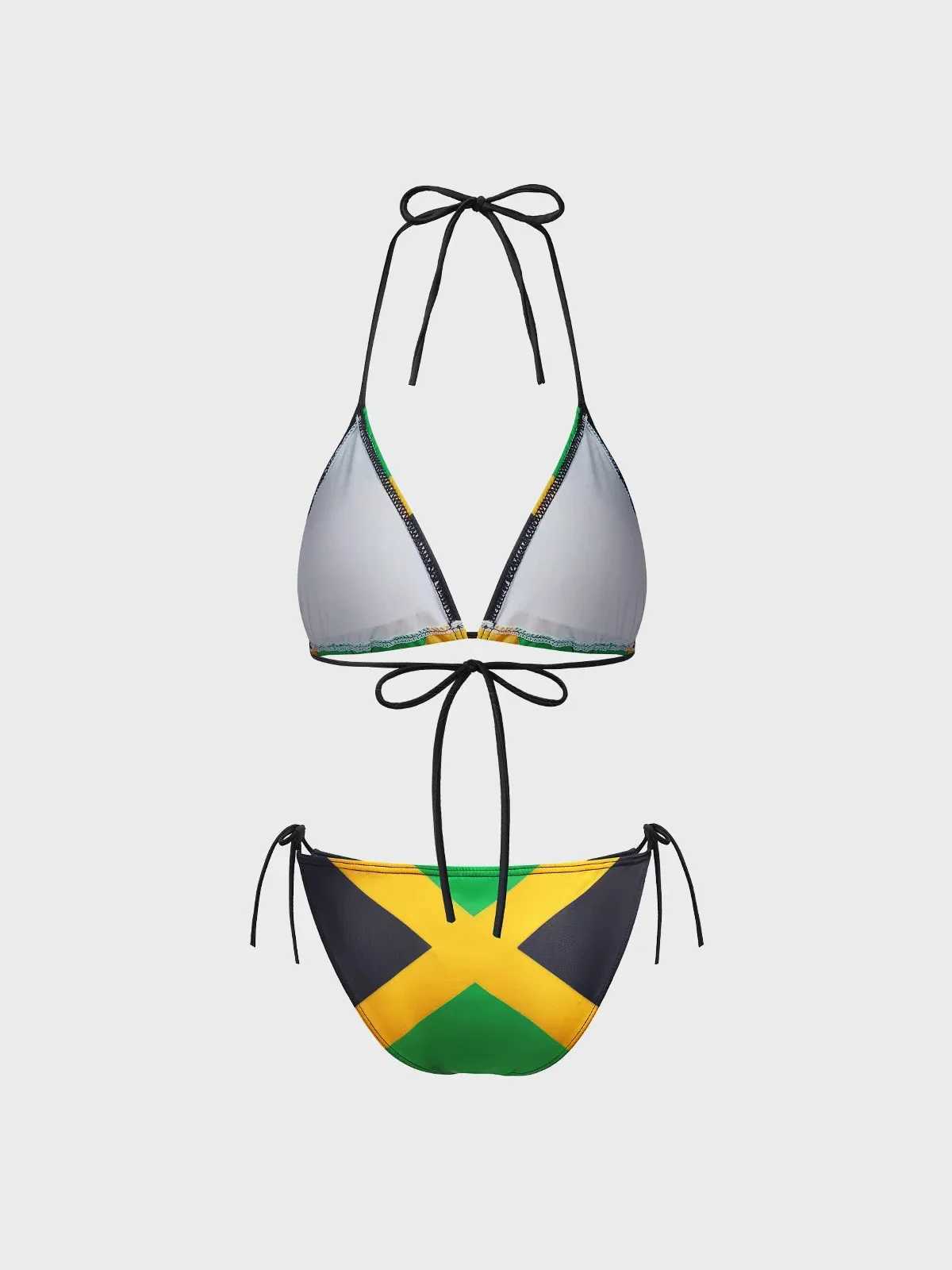 Women's Swimwear Sexy Jamaican bikini flag scarf suitable for women retro improving old styles exotic high-end swimsuit beach set Y2K H241130