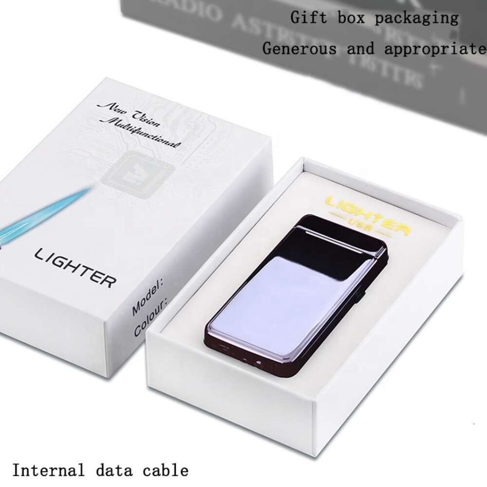 Without Gas Electric Three Fire Metal Windproof Iatable Charging Lighter Can Be Customized W260202