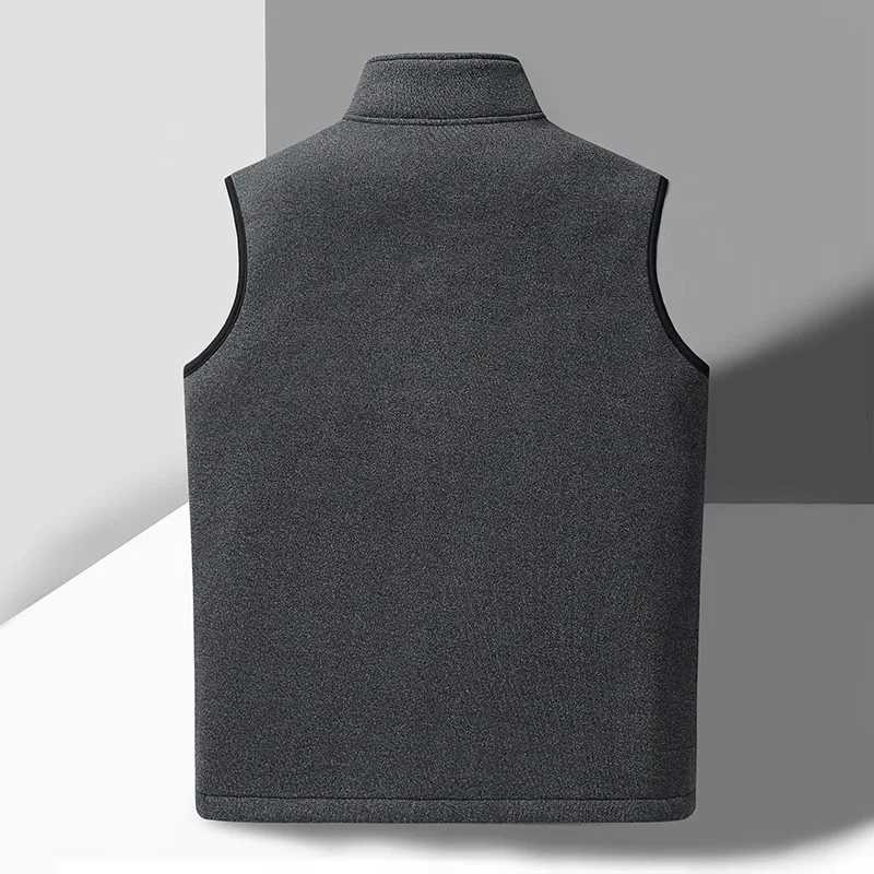 Men's Down Parkas Men Autumn Winter Warm Velvet Waistcoat Mens Spring Casual Fashion Vest Jackets Male New Plus Size Men Vest Jackets Sleeveless 