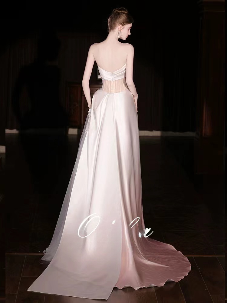 Sparkly satin Mermaid Wedding Dresses With Detachable Train Off The Shoulder vestido de novia 2024 Lace Crystal Tiered Skirt Ruffles Trumpet Arabic Ga