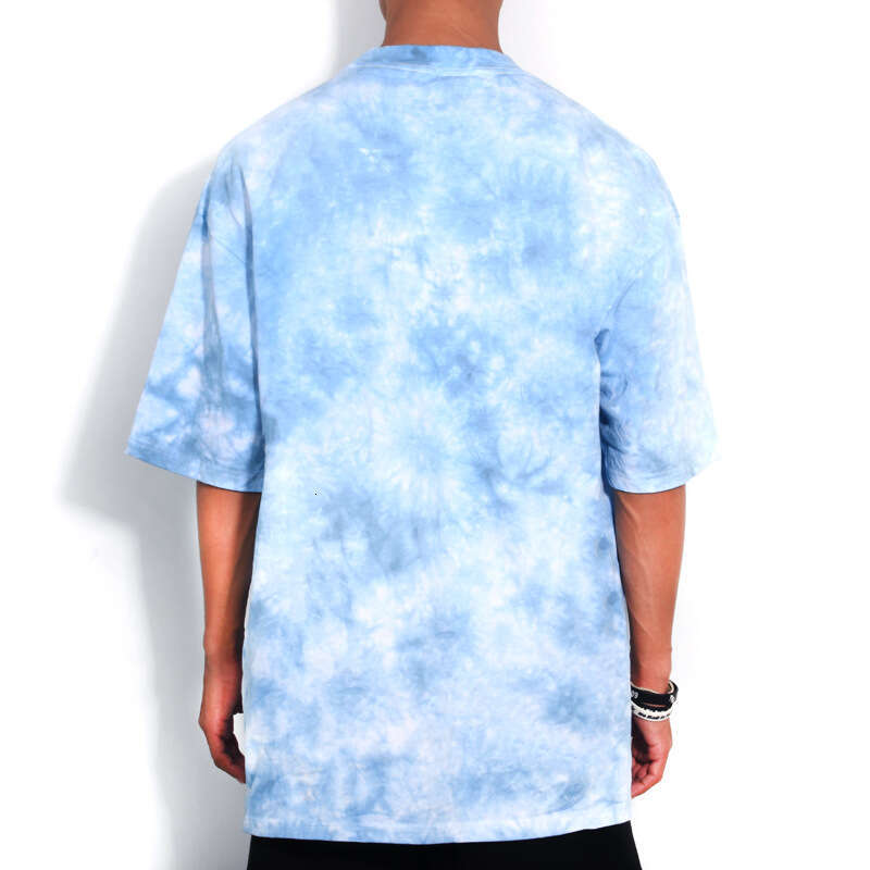 Trendy Brand Fashion Tie Dye Pattern Short Sleeved For Teenagers, Trendy Style Casual T-Shirt B3
