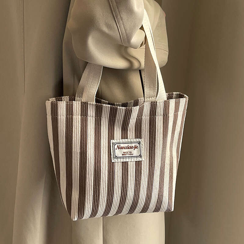 Vertical Canvas Bag, Large Capacity, Summer Style, Women's Hundred Handbag, Ins Student Class Shoulder Bag B2