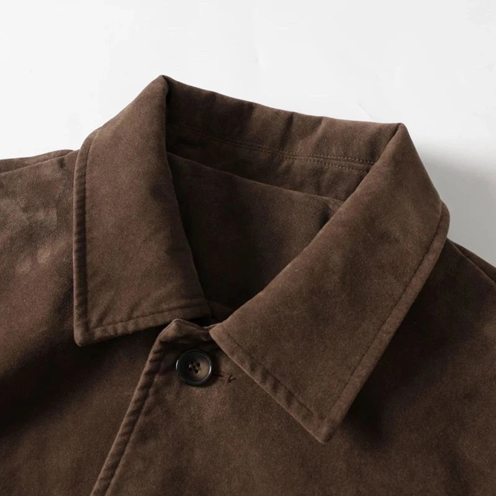 Autumn And Winter Mens Fashion Solid Color High Quality Jacket Casual Lapel Street Trend Single Breasted For Men 241129