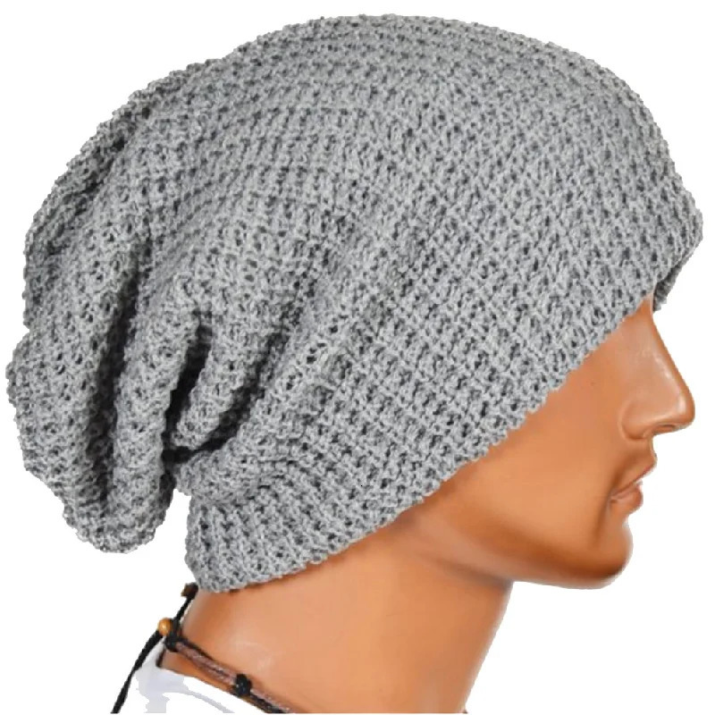 Chic Men Women Warm Winter Knit Beanie Skull Slouchy Oversize Cap Hat Unisex 241125