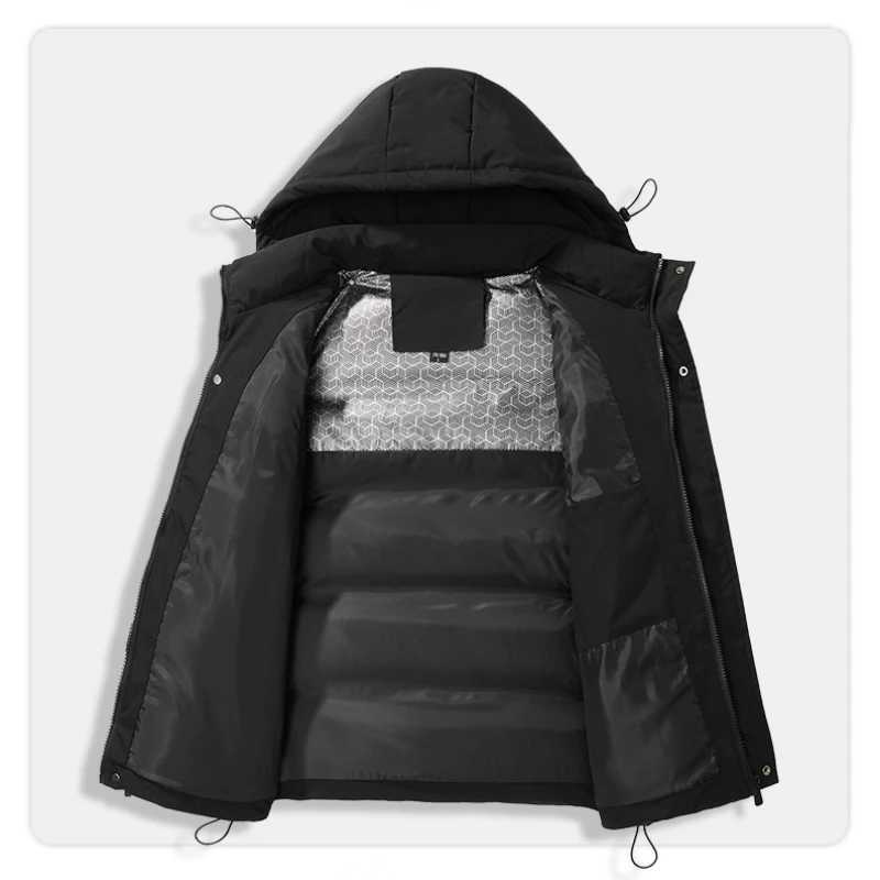 Men's Down Parkas Plus Size 8xl 7xl 6xl Mens Vest Jacket Winter Waterproof Warm Sleeveless Coat Hooded Casual Vest Men Autumn Thicken Waistcoat z